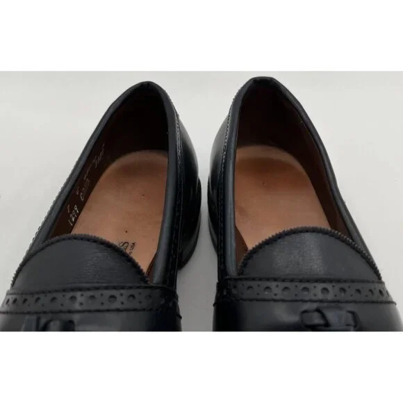Allen Edmonds Harvard Loafers Brogue Tassel Dark Navy Blue Shoes Mens Size 7 C